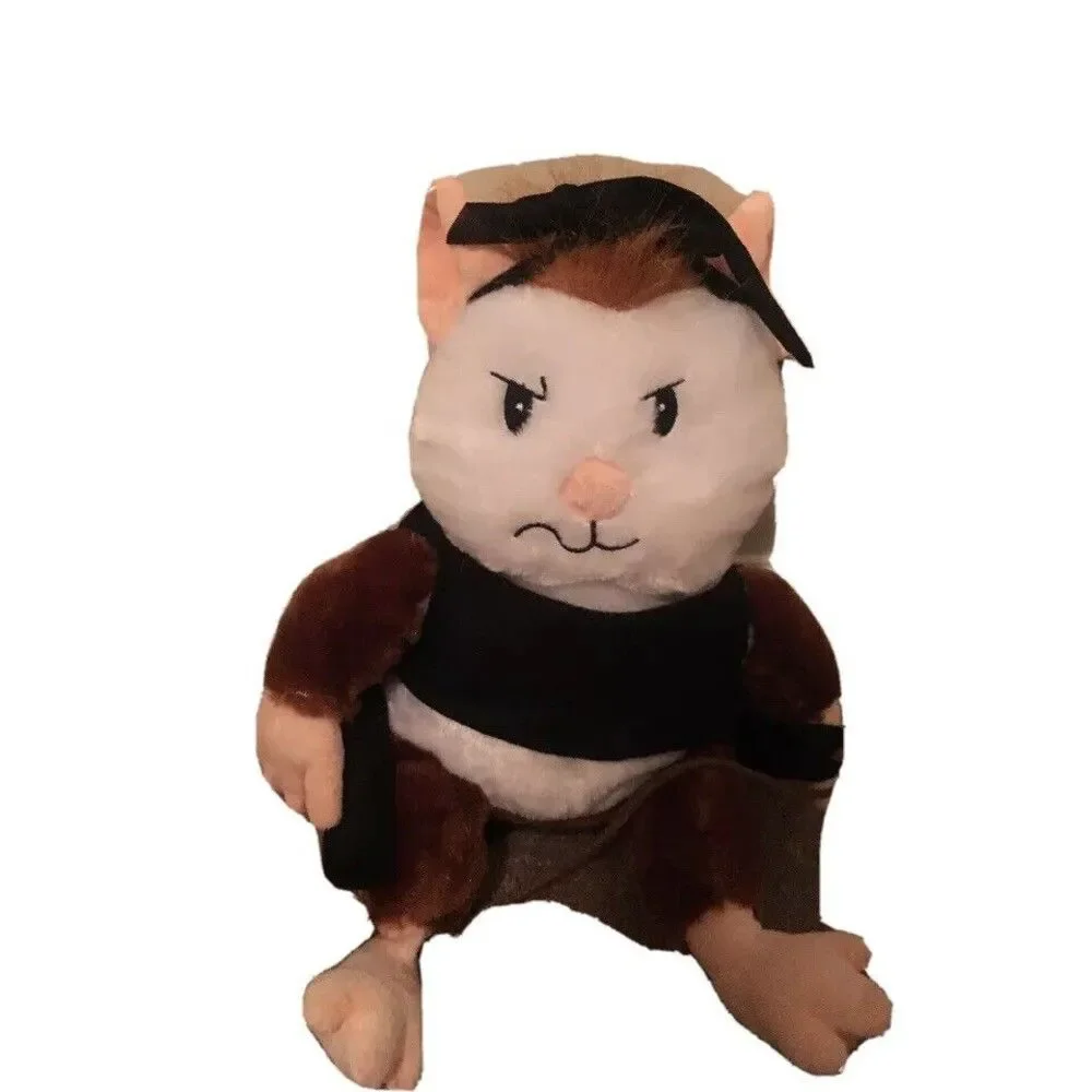 Hot Topic Plush Furry Hamster Animal Backpack Sack Bag Multi-Color